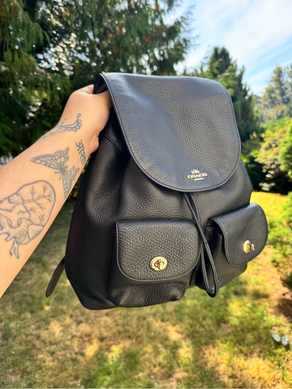 Coach Pebbled Leather Billie Backpack - Picture 2 of 5